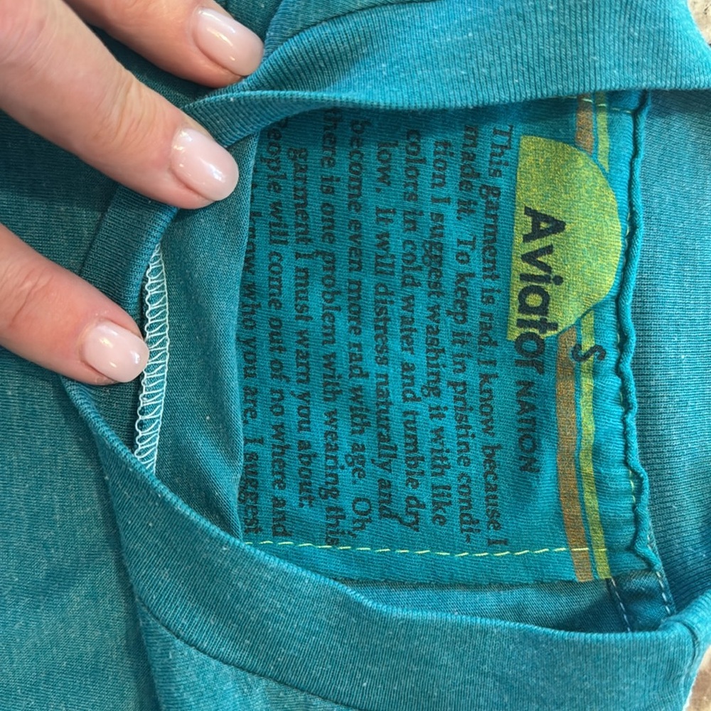 Aviator nation Blue and Cream Short Sleeve Tees - Picture 3 of 6